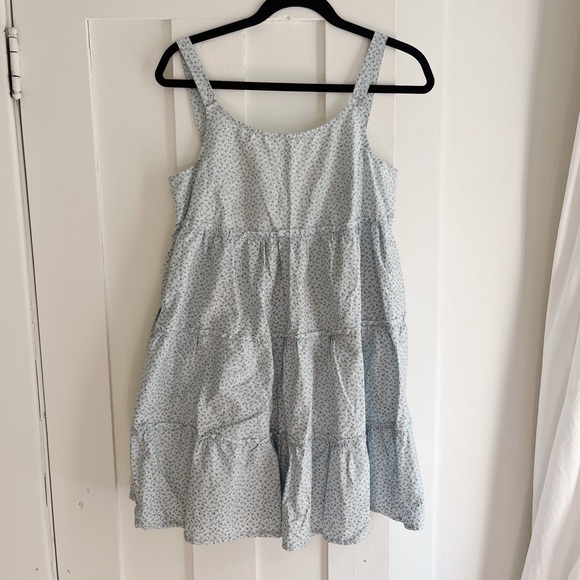 Bees and Bones Saska Mini Dress Floral Blue - Picture 1 of 3